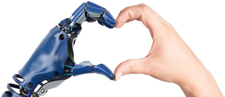 Heart Shaped by Bionic and Human Hands