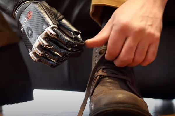 Bionic Feats Tying Shoelaces