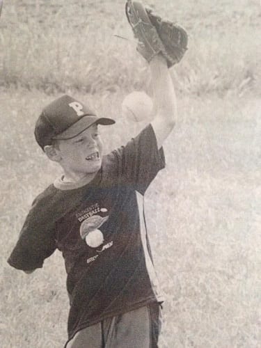 Richard Slusher Playing Baseball